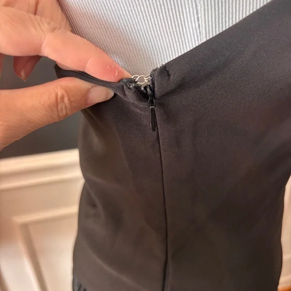 Commense Black Strapless Pleated Dress - Picture 7 of 10